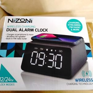 Nizoni Wireless Charging Dual Alarm Clock